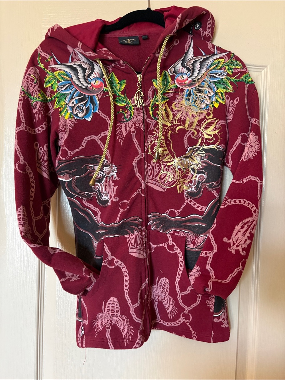 Vintage Christian Audigier Full-Zip Hoodie. Incredible!